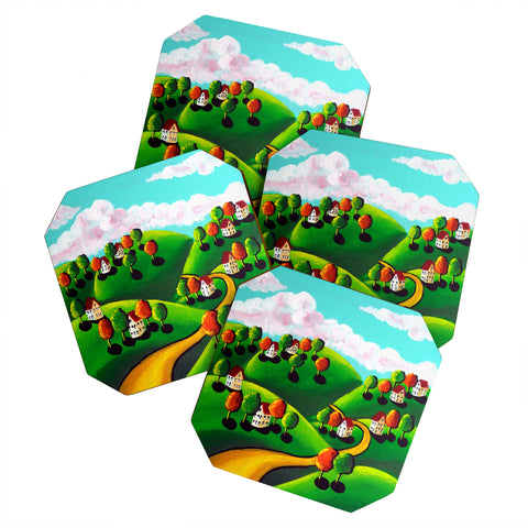 Renie Britenbucher Peaceful Day Landscape Coaster Set
