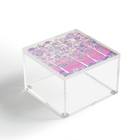 Renie Britenbucher Pink Owls Acrylic Box