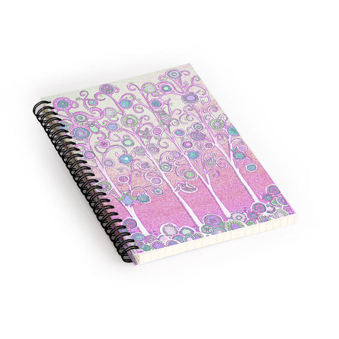 Renie Britenbucher Pink Owls Spiral Notebook