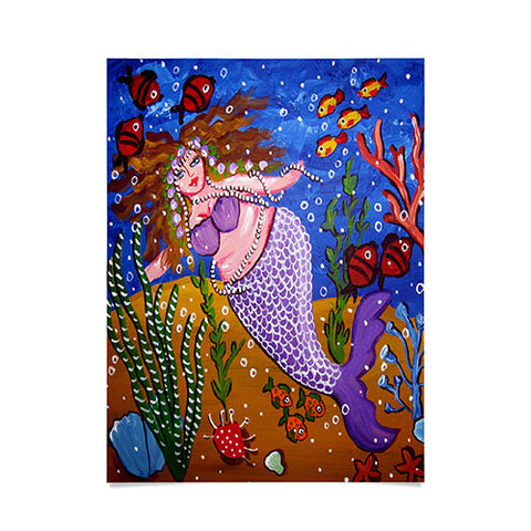 Renie Britenbucher Purple Mermaid Poster