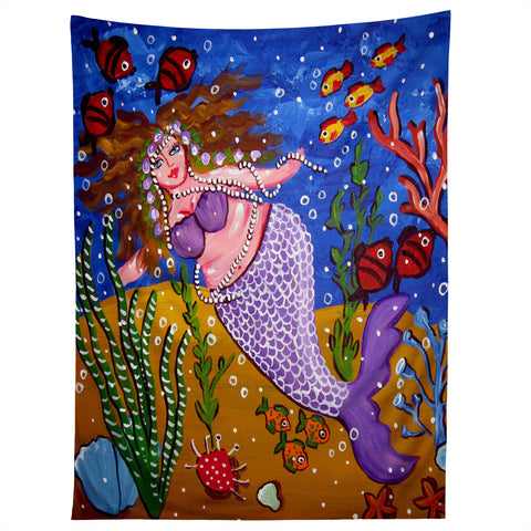 Renie Britenbucher Purple Mermaid Tapestry