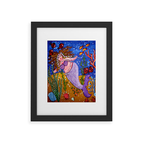 Renie Britenbucher Purple Mermaid Framed Art Print