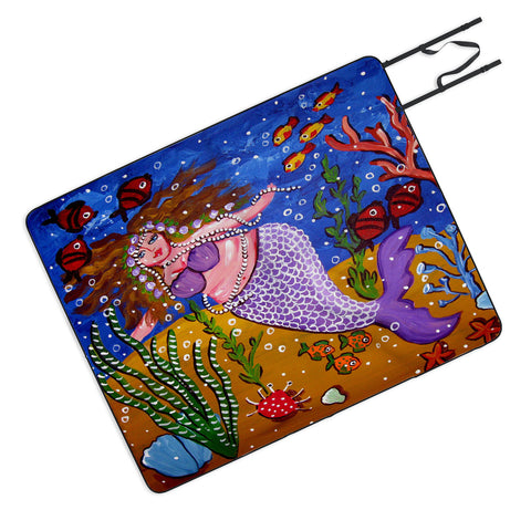 Renie Britenbucher Purple Mermaid Picnic Blanket