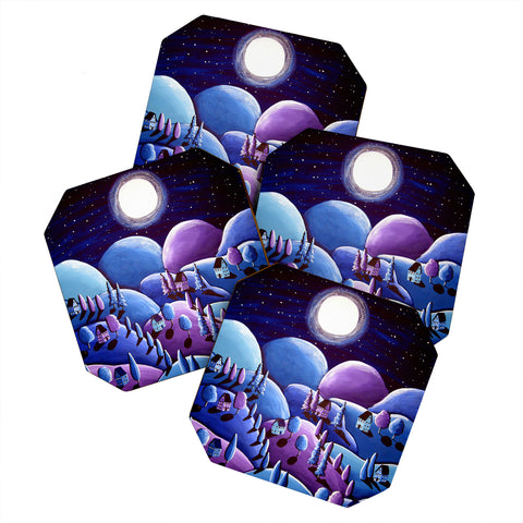 Renie Britenbucher Purple Peace Coaster Set