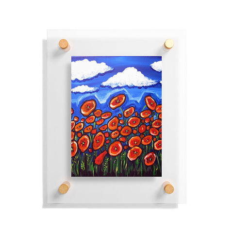 Renie Britenbucher Red Poppy Field Floating Acrylic Print