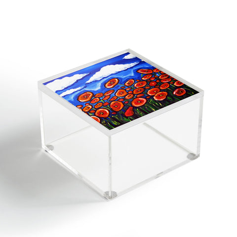 Renie Britenbucher Red Poppy Field Acrylic Box