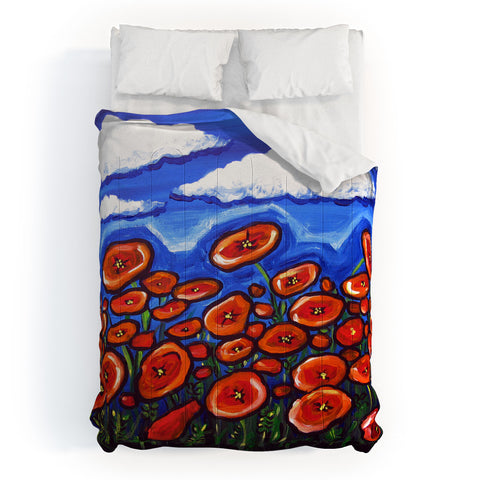 Renie Britenbucher Red Poppy Field Comforter