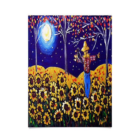 Renie Britenbucher Scarecrow in the Moonlight Poster
