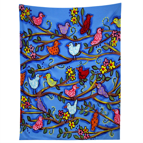 Renie Britenbucher Spring Birds and Blossoms Tapestry