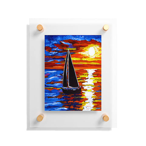 Renie Britenbucher Sunset Sail Floating Acrylic Print