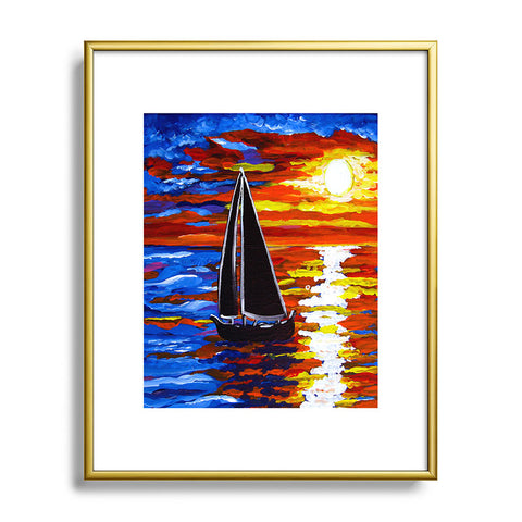 Renie Britenbucher Sunset Sail Metal Framed Art Print