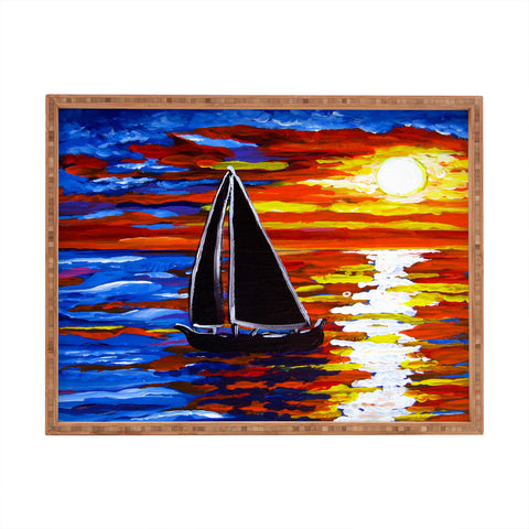 Renie Britenbucher Sunset Sail Rectangular Tray