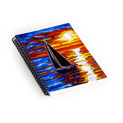 Renie Britenbucher Sunset Sail Spiral Notebook