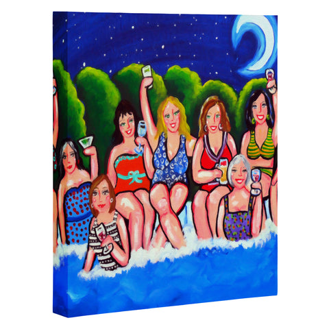 Renie Britenbucher Swimming Pool Divas Happy Hour Art Canvas
