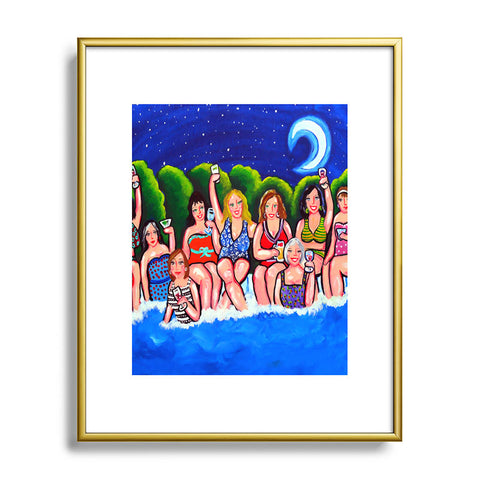 Renie Britenbucher Swimming Pool Divas Happy Hour Metal Framed Art Print