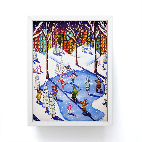 Renie Britenbucher Winter Fun In The City Framed Mini Art Print