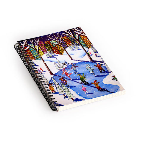Renie Britenbucher Winter Fun In The City Spiral Notebook