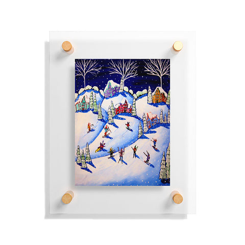 Renie Britenbucher Winter Skiing Fun Floating Acrylic Print