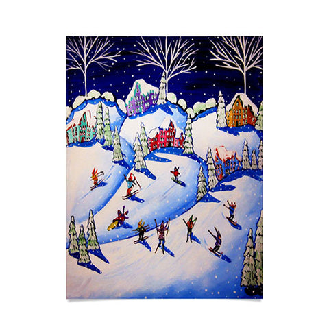 Renie Britenbucher Winter Skiing Fun Poster
