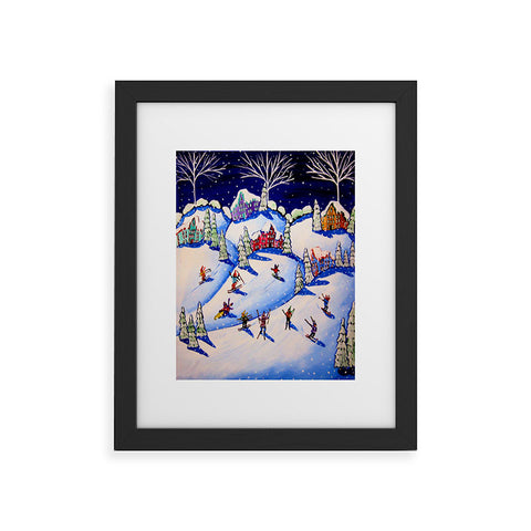 Renie Britenbucher Winter Skiing Fun Framed Art Print