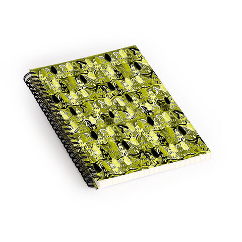 Renie Britenbucher Yellow Green Neighborhood Spiral Notebook