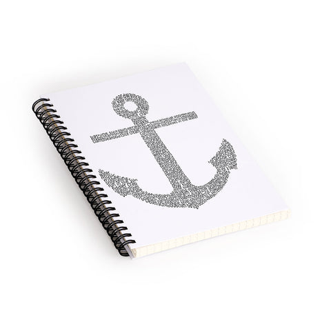 Restudio Designs Anchor Word Print Spiral Notebook