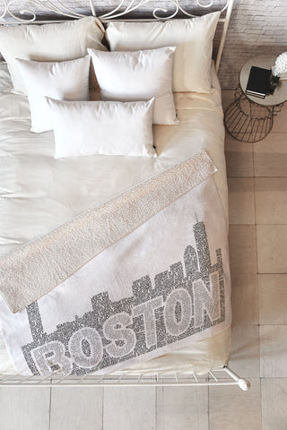 Restudio Designs Boston Skyline 1 Fleece Throw Blanket