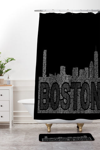 Restudio Designs Boston Skyline 2 Shower Curtain And Mat