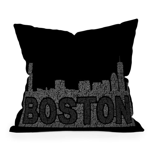 Restudio Designs Boston Skyline 2 Throw Pillow