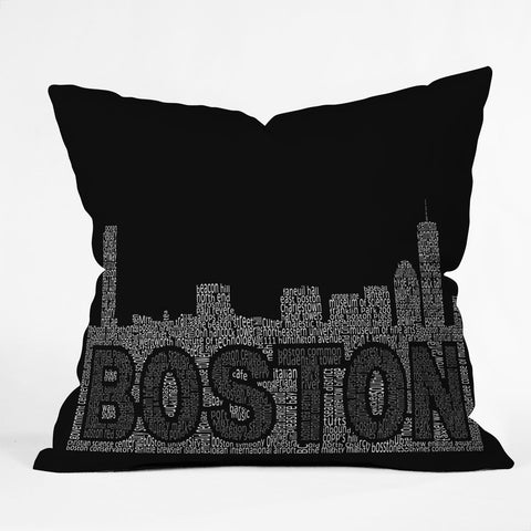 Restudio Designs Boston Skyline 2 Outdoor Throw Pillow