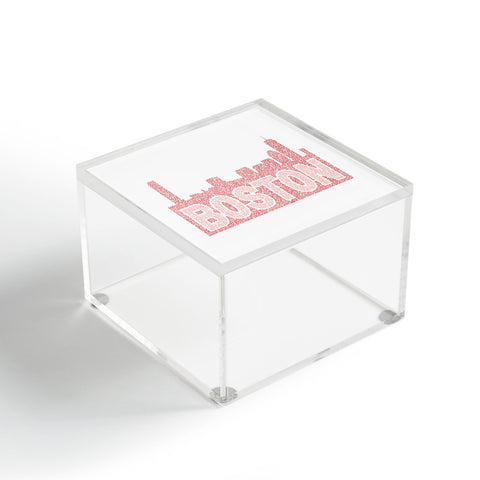 Restudio Designs Boston skyline all red letters Acrylic Box