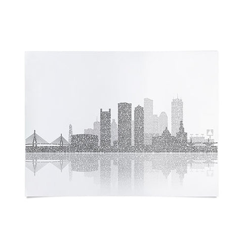 Restudio Designs Boston Skyline Reflection Poster