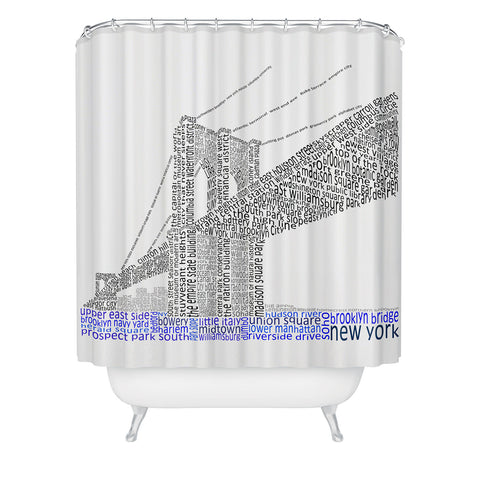 Restudio Designs Brooklyn Bridge Shower Curtain