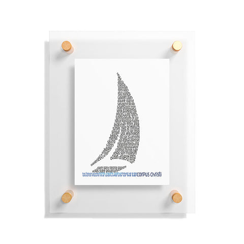 Restudio Designs Corpus Christi Sailboat Floating Acrylic Print