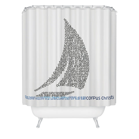 Restudio Designs Corpus Christi Sailboat Shower Curtain