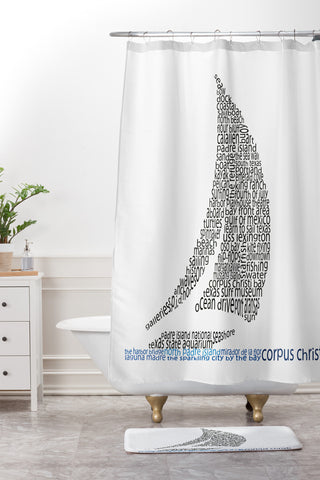 Restudio Designs Corpus Christi Sailboat Shower Curtain And Mat