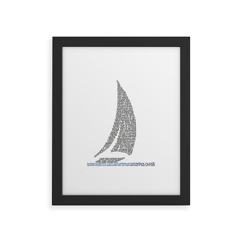 Restudio Designs Corpus Christi Sailboat Framed Art Print