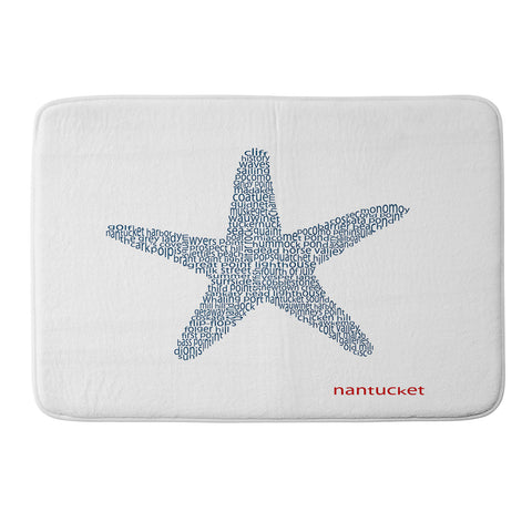 Restudio Designs Nantucket Starfish Memory Foam Bath Mat