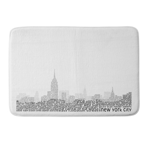 Restudio Designs New York Skyline 1 Memory Foam Bath Mat