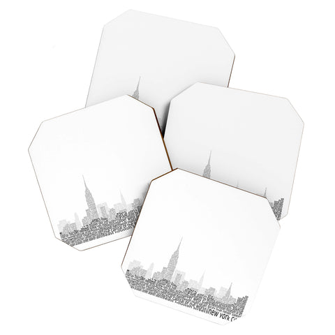 Restudio Designs New York Skyline 1 Coaster Set