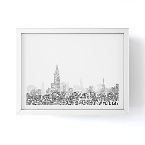 Restudio Designs New York Skyline 1 Framed Mini Art Print