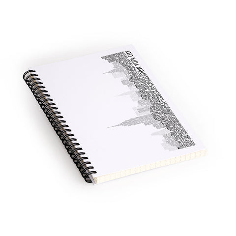 Restudio Designs New York Skyline 1 Spiral Notebook