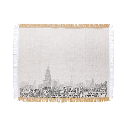 Restudio Designs New York Skyline 1 Throw Blanket