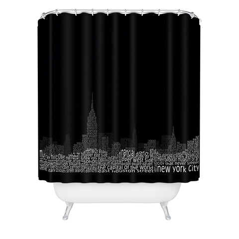 Restudio Designs New York Skyline 2 Shower Curtain