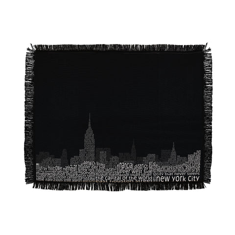 Restudio Designs New York Skyline 2 Throw Blanket