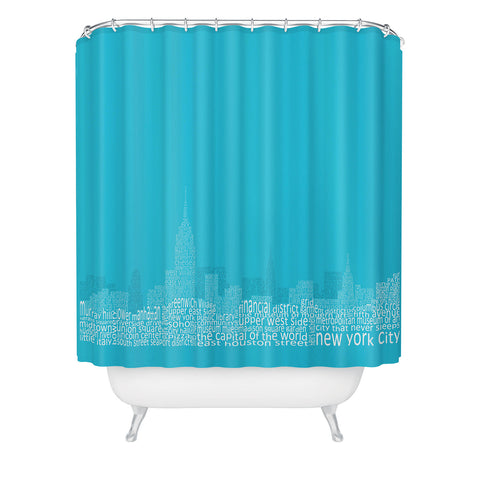 Restudio Designs New York Skyline 3 Shower Curtain