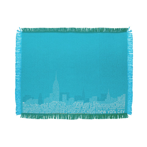 Restudio Designs New York Skyline 3 Throw Blanket