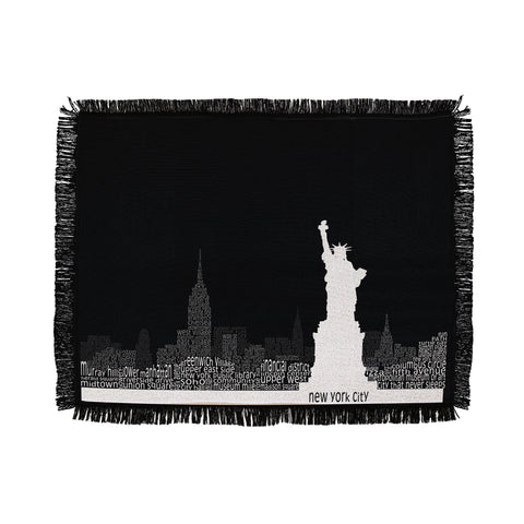 Restudio Designs New York Skyline 4 Throw Blanket