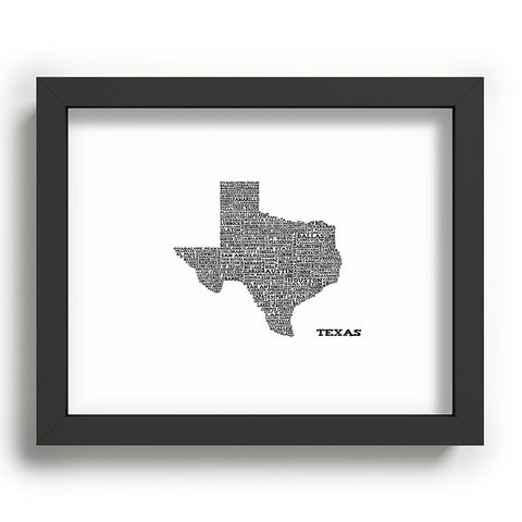 Restudio Designs Texas Map Recessed Framing Rectangle