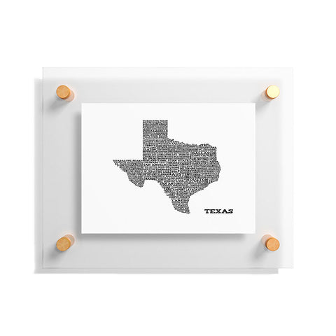 Restudio Designs Texas Map Floating Acrylic Print